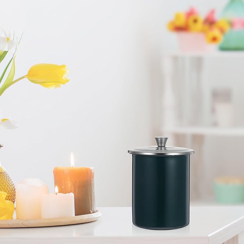 مطفأة سجائر من الفولاذ المقاوم للصدأ مقاومة للرياح مع غطاء - علبة رماد عديمة الدخان للفناء والمنزل والمكتب - Image 5